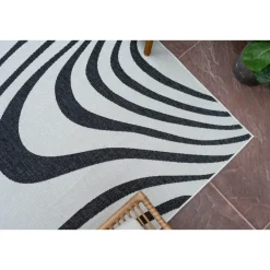 Interieur05 Buitenkleed Swirl Zwart - 290 x 200 cm Best