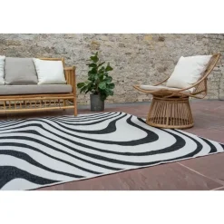 Interieur05 Buitenkleed Swirl Zwart - 290 x 200 cm Best
