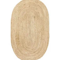 Interieur05 EVA Interior ovaal vloerkleed jute naturel - 120 x 180 cm Outlet