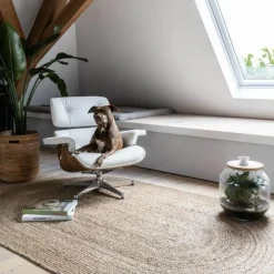 Interieur05 EVA Interior ovaal vloerkleed jute naturel - 120 x 180 cm Outlet