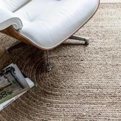 Interieur05 EVA Interior ovaal vloerkleed jute naturel - 120 x 180 cm Outlet