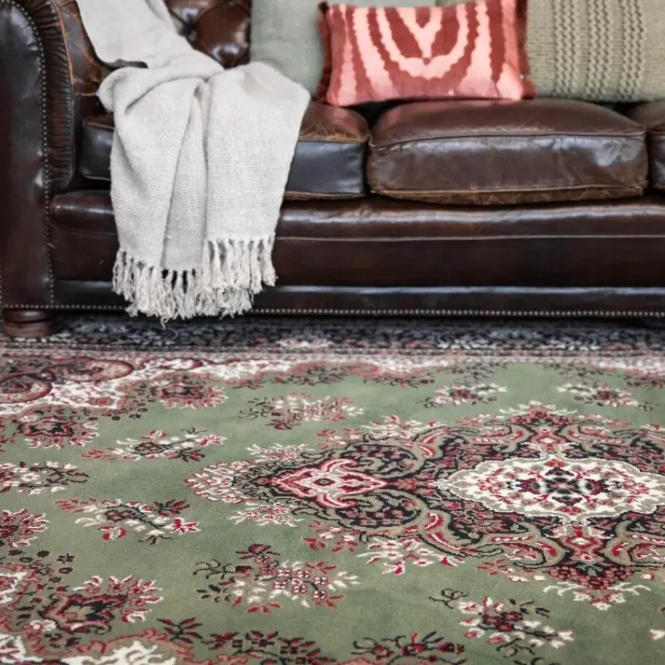 Interieur05 Eva Interior vintage Vloerkleed nain Perzisch Groen - 320 x 235 cm Hot