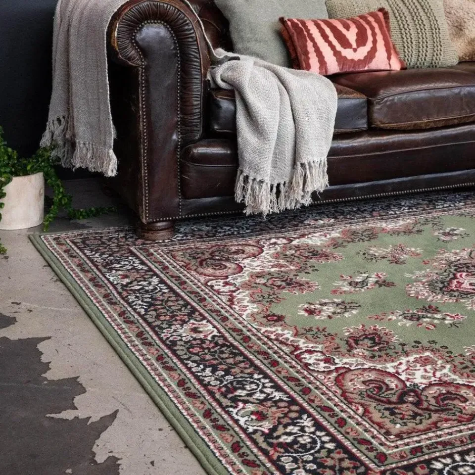 Interieur05 Eva Interior vintage Vloerkleed nain Perzisch Groen - 320 x 235 cm Hot