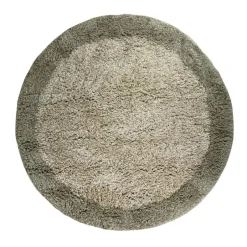 Interieur05 hoogpolig vloerkleed polyester Pilo groen/beige - 240 x 240 cm Clearance