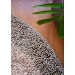 Interieur05 hoogpolig vloerkleed polyester Pilo groen/beige - 240 x 240 cm Clearance