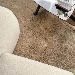 Interieur05 hoogpolig vloerkleed Furr bruin - 80 x 140 cm New