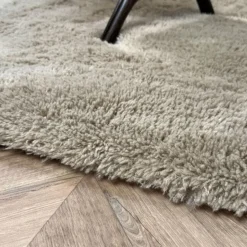 Interieur05 hoogpolig vloerkleed Furr bruin - 80 x 140 cm New