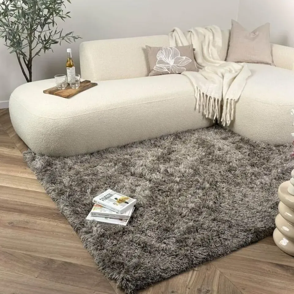 Interieur05 Hoogpolig vloerkleed Nika Antraciet - 240 x 340 cm Clearance