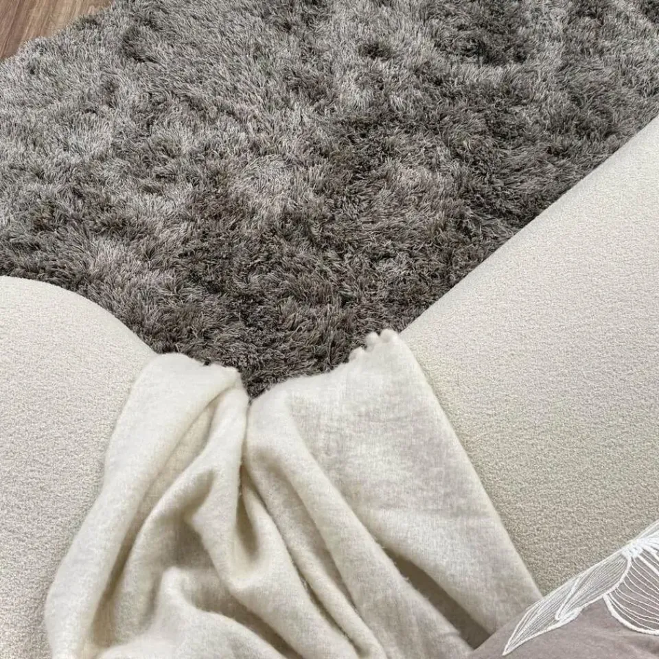 Interieur05 Hoogpolig vloerkleed Nika Antraciet - 240 x 340 cm Clearance