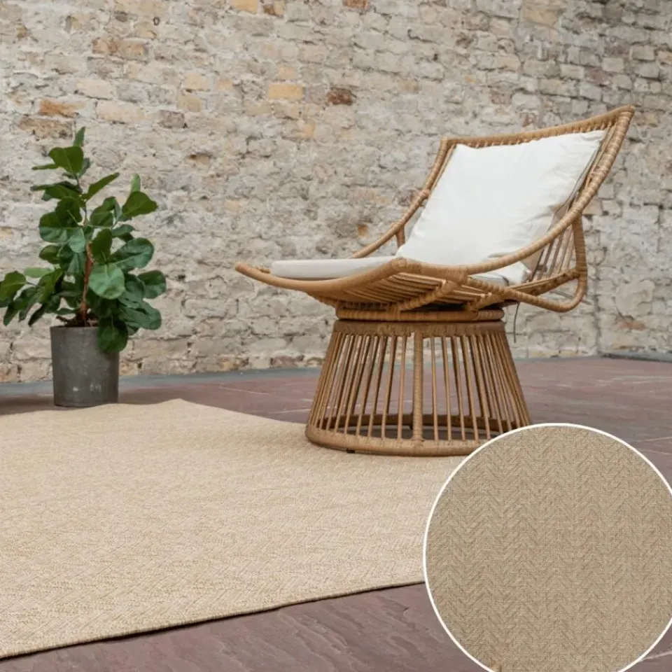 Interieur05 Jute buitenkleed naturel visgraat - 230 x 160 cm Online