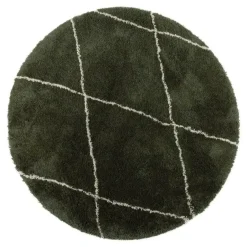 Interieur05 rond berber vloerkleed Nea groen/cream - 160 x 160 cm Best