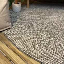 Interieur05 rond buitenkleed grijs Solid - 200 x 200 cm Best