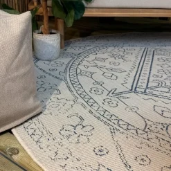 Interieur05 rond buitenkleed blauw Nova - 200 x 200 cm New