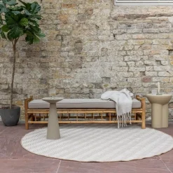 Interieur05 rond buitenkleed jute naturel zigzag - 240 x 240 cm Online