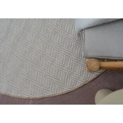 Interieur05 rond buitenkleed jute naturel zigzag - 240 x 240 cm Online