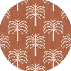 Interieur05 rond buitenkleed roest Oase - 200 x 200 cm Discount