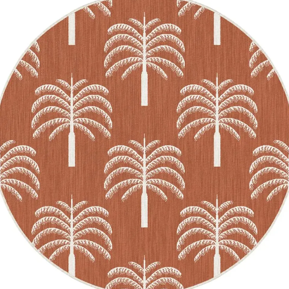 Interieur05 rond buitenkleed roest Oase - 200 x 200 cm Discount