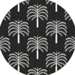 Interieur05 rond buitenkleed zwart/wit Oase - 240 x 240 cm New