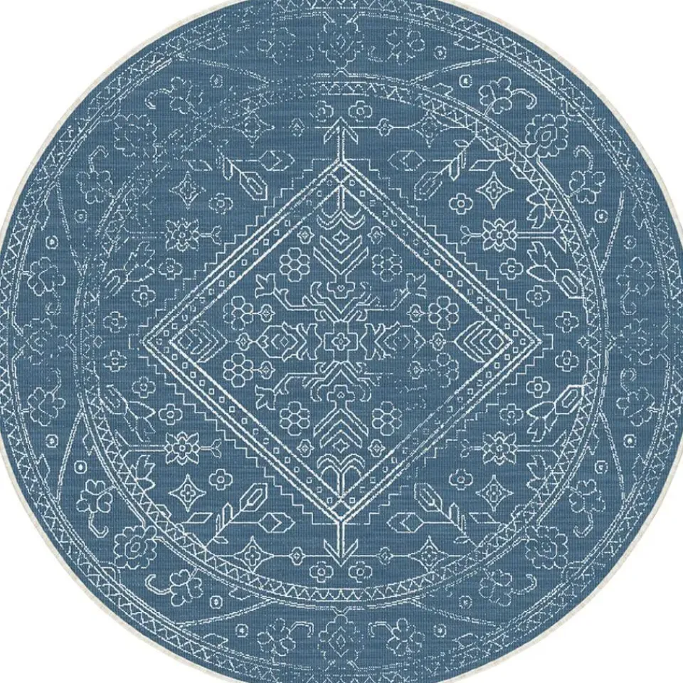 Interieur05 rond buitenkleed blauw Nova - 240 x 240 cm Hot