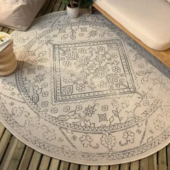 Interieur05 rond buitenkleed blauw Nova - 240 x 240 cm Hot