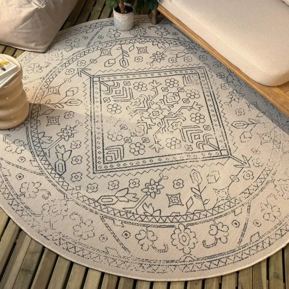 Interieur05 rond buitenkleed blauw Nova - 240 x 240 cm Hot