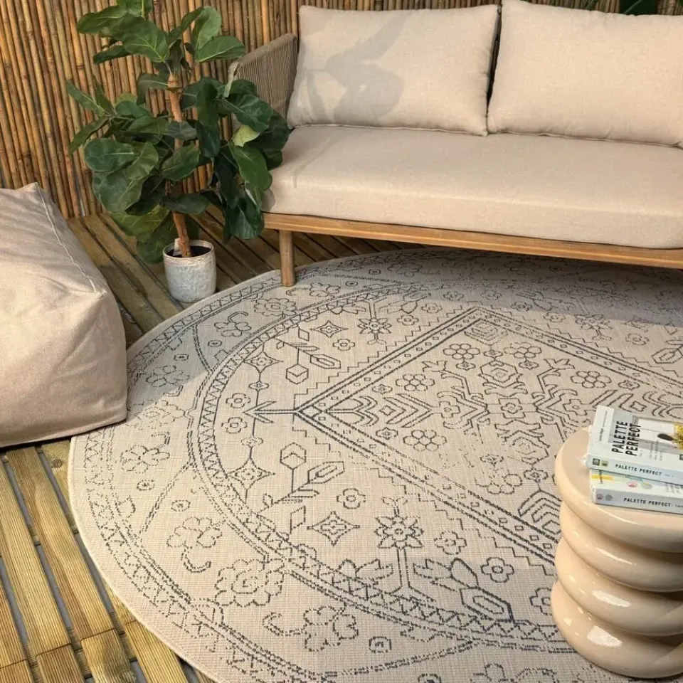 Interieur05 rond buitenkleed blauw Nova - 240 x 240 cm Hot