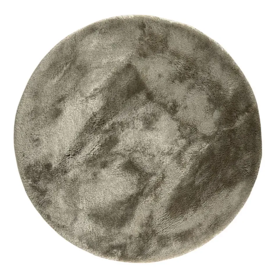 Interieur05 Rond Hoogpolig vloerkleed Odelia beige/wit - 200 x 200 cm Best