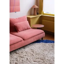 Interieur05 rond hoogpolig vloerkleed polyester Pilo beige/blauw - 240 x 240 cm Discount