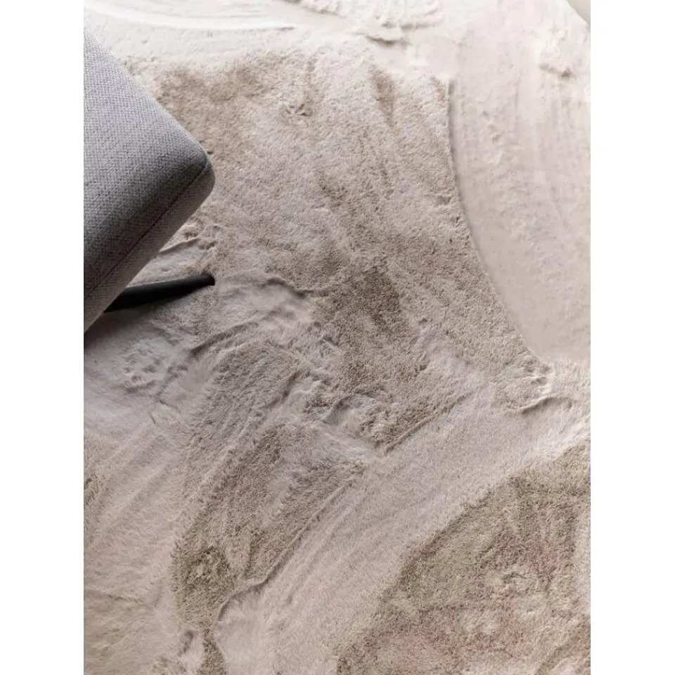 Interieur05 Rond Hoogpolig Vloerkleed Lux Creme - 240 x 240 cm Discount