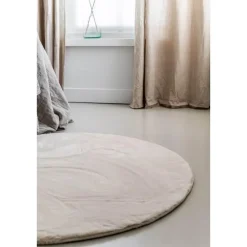 Interieur05 Rond Hoogpolig Vloerkleed Lux Creme - 240 x 240 cm Discount