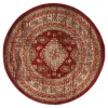 Interieur05 rond vintage vloerkleed Aila rood/oranje - 120 x 120 cm Online