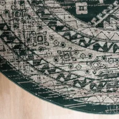 Interieur05 rond vintage vloerkleed Aila groen - 240 x 240 cm Online