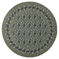 Interieur05 rond vintage vloerkleed Marad groen - 160 x 160 cm Clearance