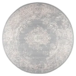 Interieur05 rond vloerkleed Keshan grijs - 160 x 160 cm Clearance