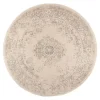 Interieur05 rond vloerkleed Keshan zand/beige - 120 x 120 cm Outlet