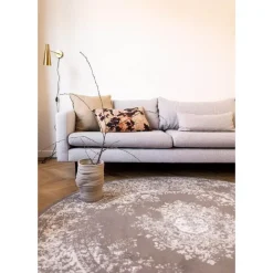 Interieur05 rond vloerkleed Keshan taupe/bruin - 160 x 160 cm New