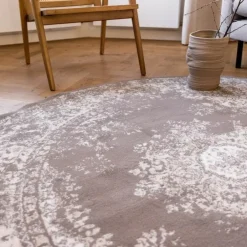 Interieur05 rond vloerkleed Keshan taupe/bruin - 160 x 160 cm New