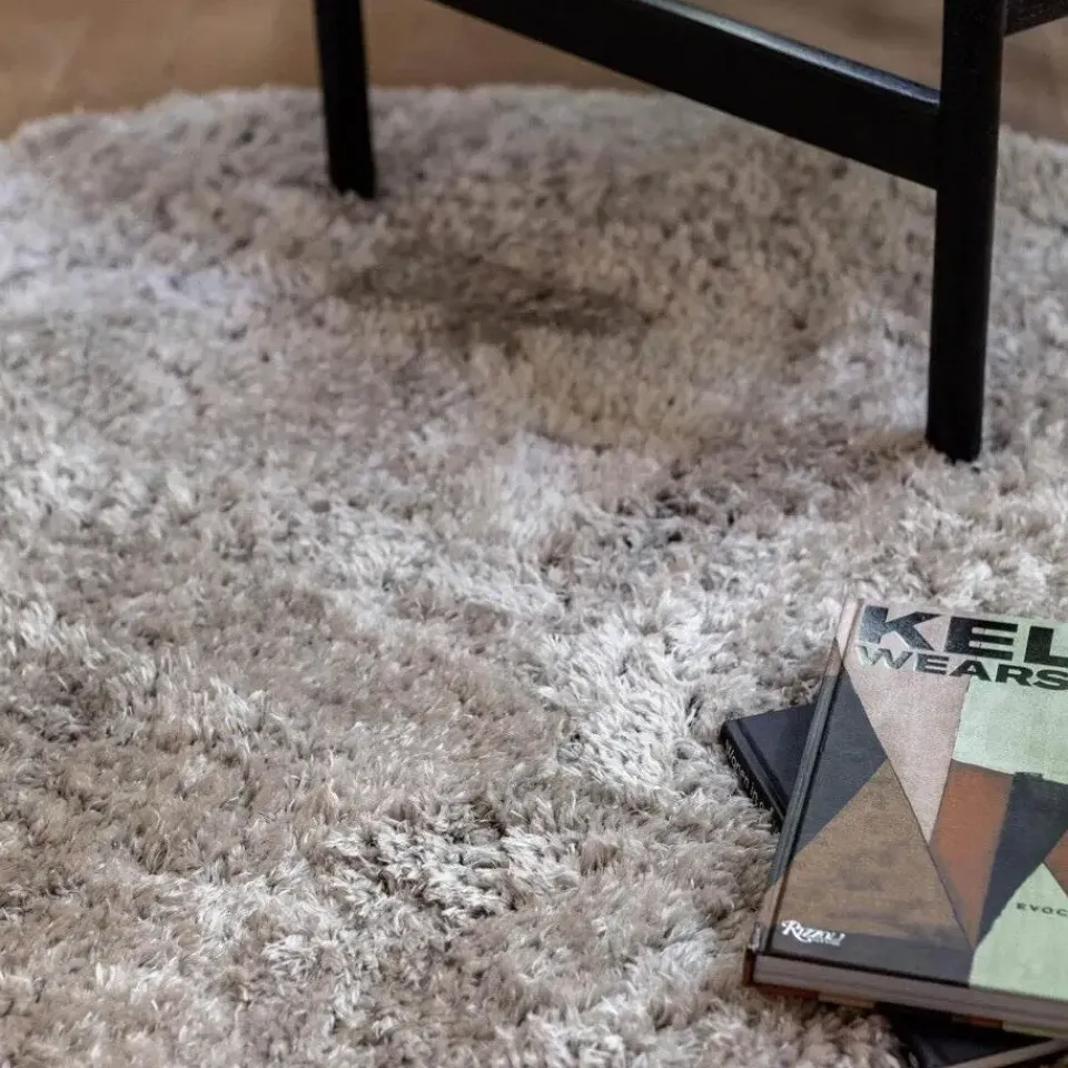 Interieur05 rond vloerkleed Fender wit/creme - 240 x 240 cm Outlet