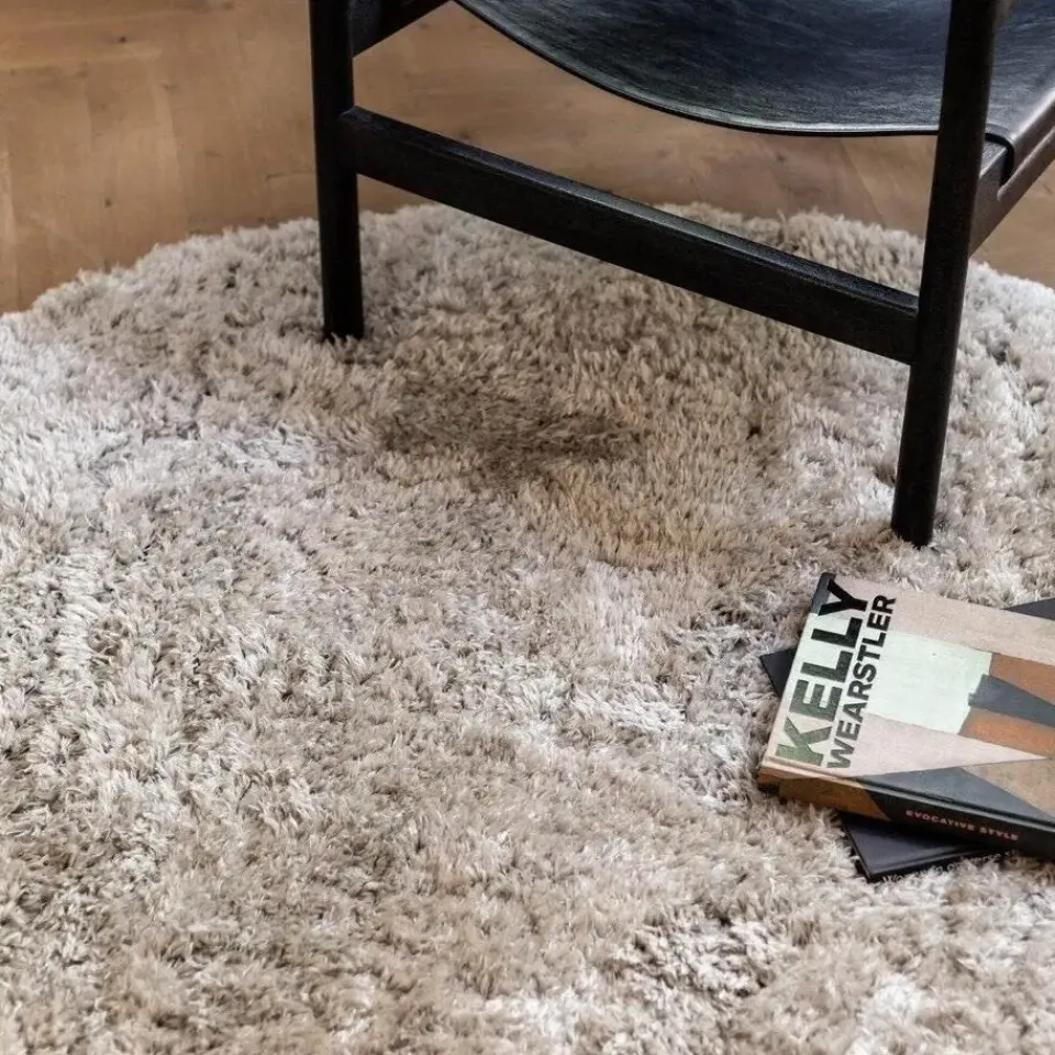 Interieur05 rond vloerkleed Fender wit/creme - 240 x 240 cm Outlet