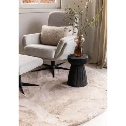 Interieur05 rond vloerkleed Lux beige/taupe - 200 x 200 cm New