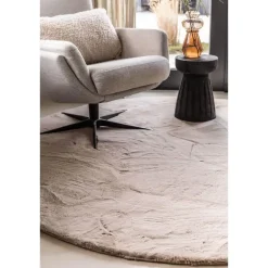 Interieur05 rond vloerkleed Lux beige/taupe - 200 x 200 cm New