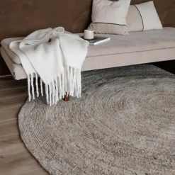 Interieur05 rond vloerkleed Gapo grijs/bruin - 180 x 180 cm New