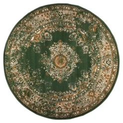 Interieur05 rond vloerkleed Keshan groen - 190 x 190 cm Best