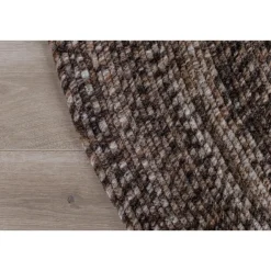 Interieur05 rond vloerkleed Gapo donkerbruin - 150 x 150 cm Online