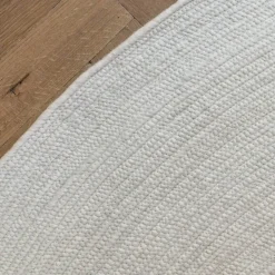 Interieur05 rond vloerkleed Gapo wit - 220 x 220 cm New