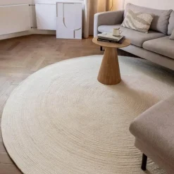 Interieur05 rond vloerkleed Gapo wit - 220 x 220 cm New