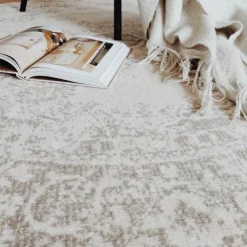 Interieur05 rond vloerkleed Keshan zand/beige - 240 x 240 cm Sale