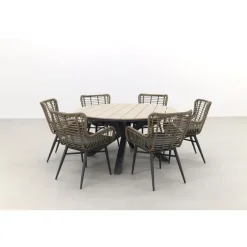 Garden Impressions Jasmine natural / Edison 148 cm. - ronde tuinset