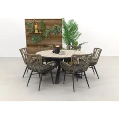 Garden Impressions Jasmine natural / Edison 148 cm. - ronde tuinset