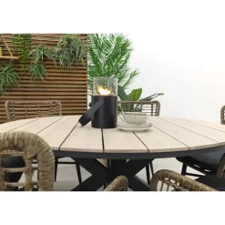 Garden Impressions Jasmine natural / Edison 148 cm. - ronde tuinset